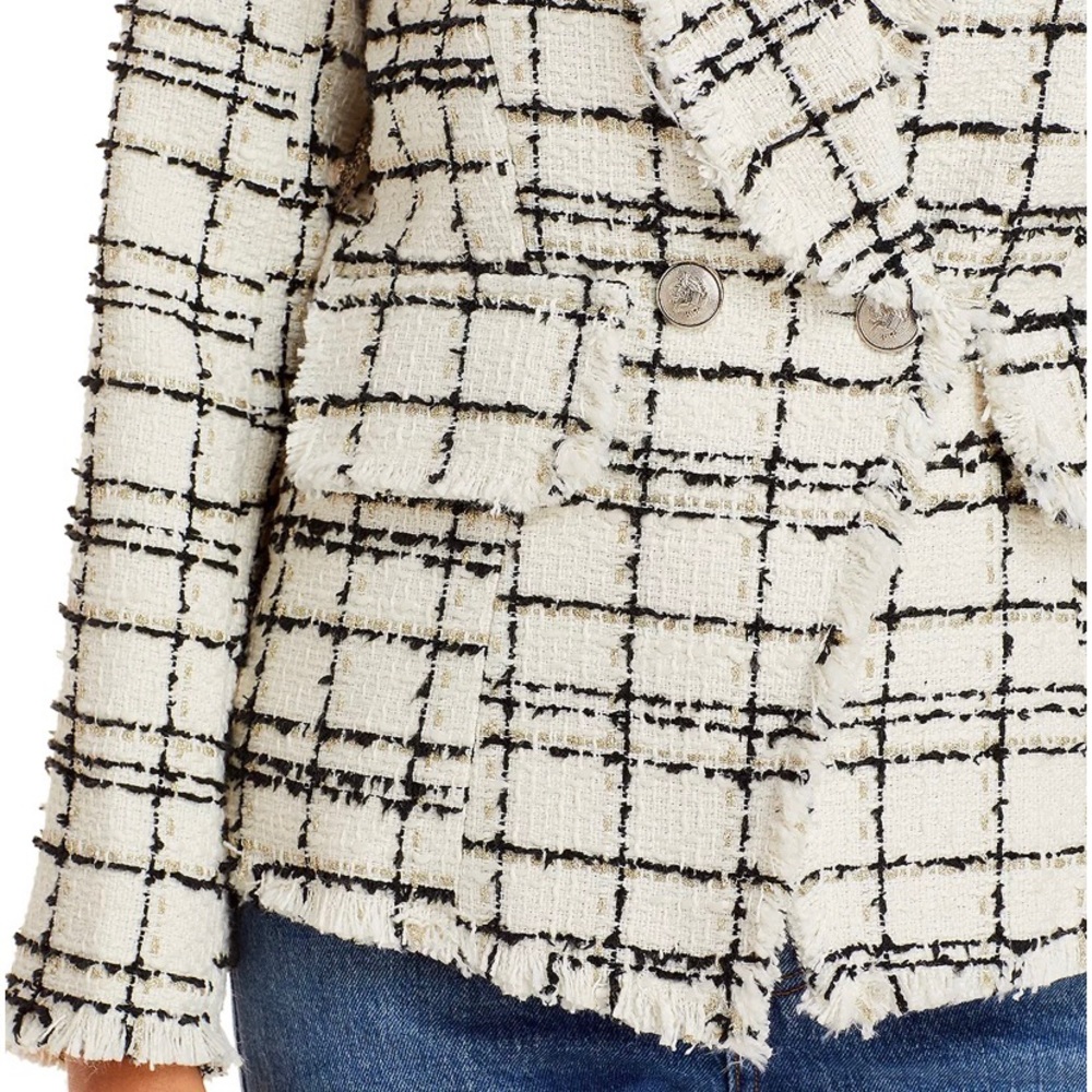 NWT Aqua Double Breasted Tweed Blazer, size XS